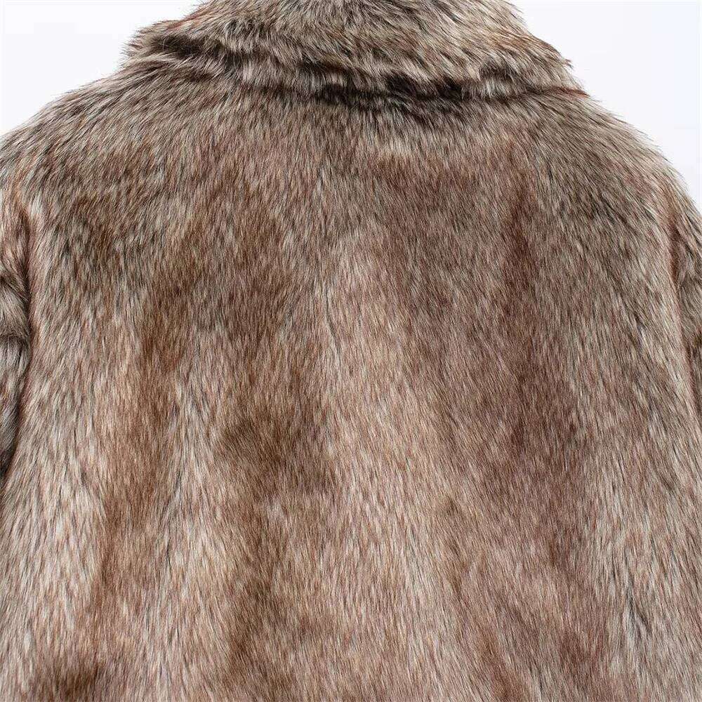 Coats Designer Women UNIZERA Women's Pocket Decoration Warm Zipper Style Fur Autumn And Winter New Item Lapel Long Sleeved Loose Jacket Designer