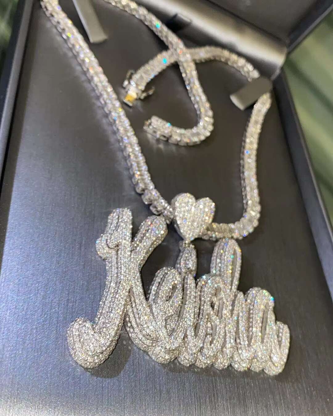 Customize Letter Pendant Luxury Sterling Silver 925 Jewelry VVS Moissanite Hip Hop Jewelry Pendant