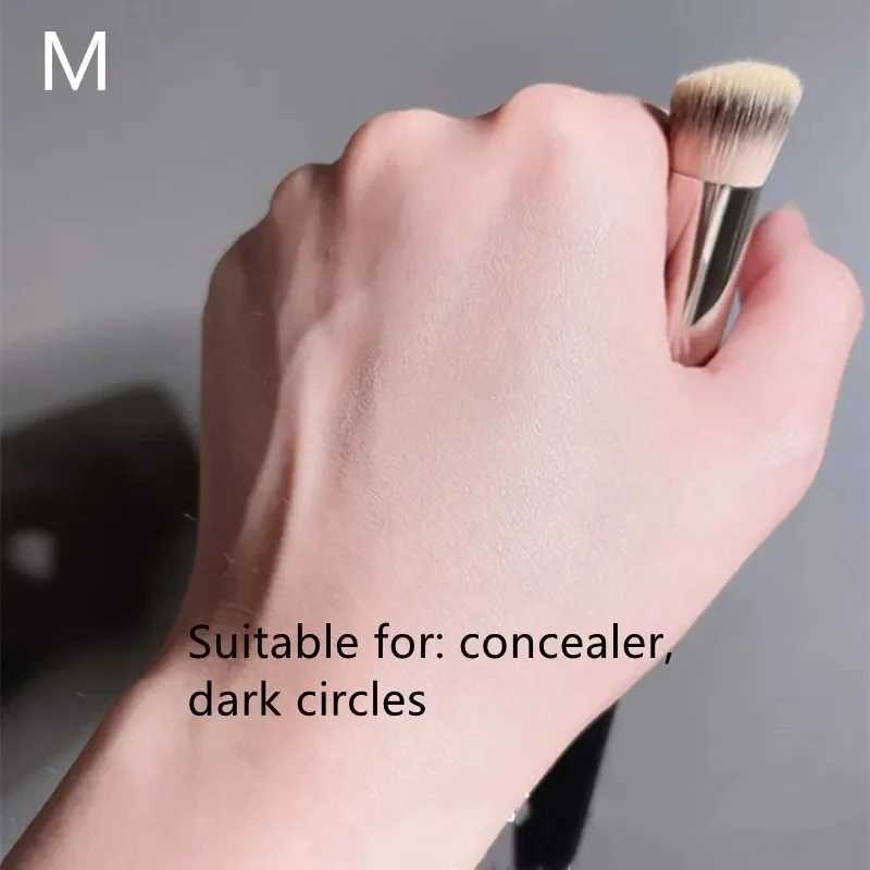 Makeup Brushes Foundation Concealer Angled Seamless Cover Synthetic Dark Circle Liquid Cream Cosmetics Contour Brush Beauty Tool W250605