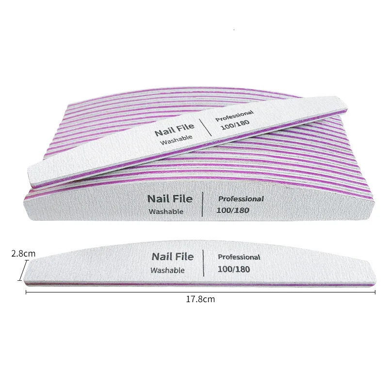 Nail File 100 to 180 Professional Tools Emery for Manicure Lime 240 Sandpaper Gel Polishing Files for Nails Buffers Set Polisher 250605