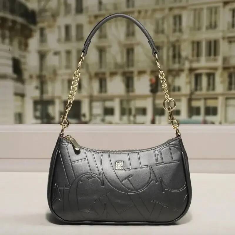 CH Women's Handbag Partition Durable Brand Fashion Large Capacity Bent Moon Simple Shoulder Crossbody Bag