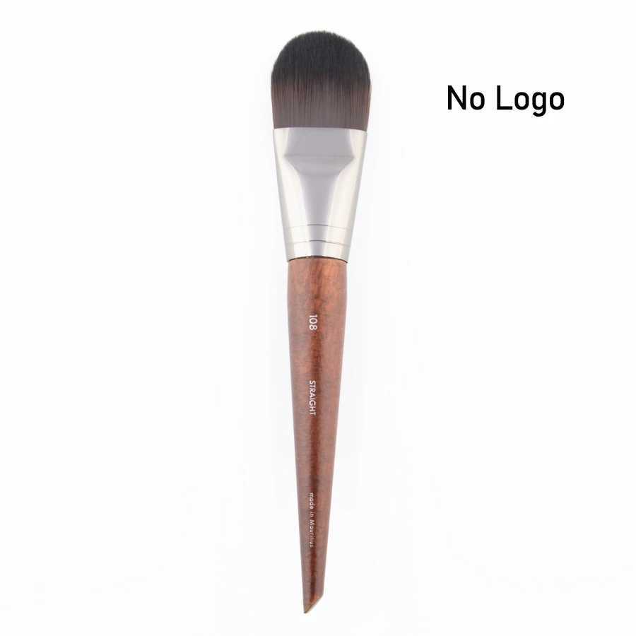 1 piece #108 Foundation Makeup brush Flat Liquid BB cream Natural wood straight Professional Face Mask Make up brushes SyntheticW250605