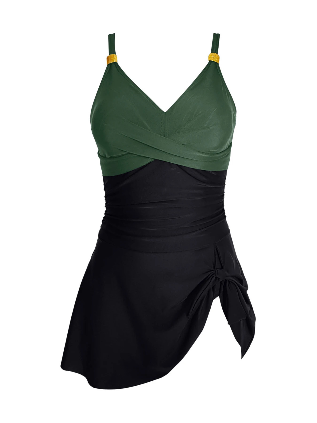 DeepV Cross One Piece Swimsuit For Women Plus Size Swimwear Female Bathing Suit Skirt Summer Beachwear Swimming Suit 250604