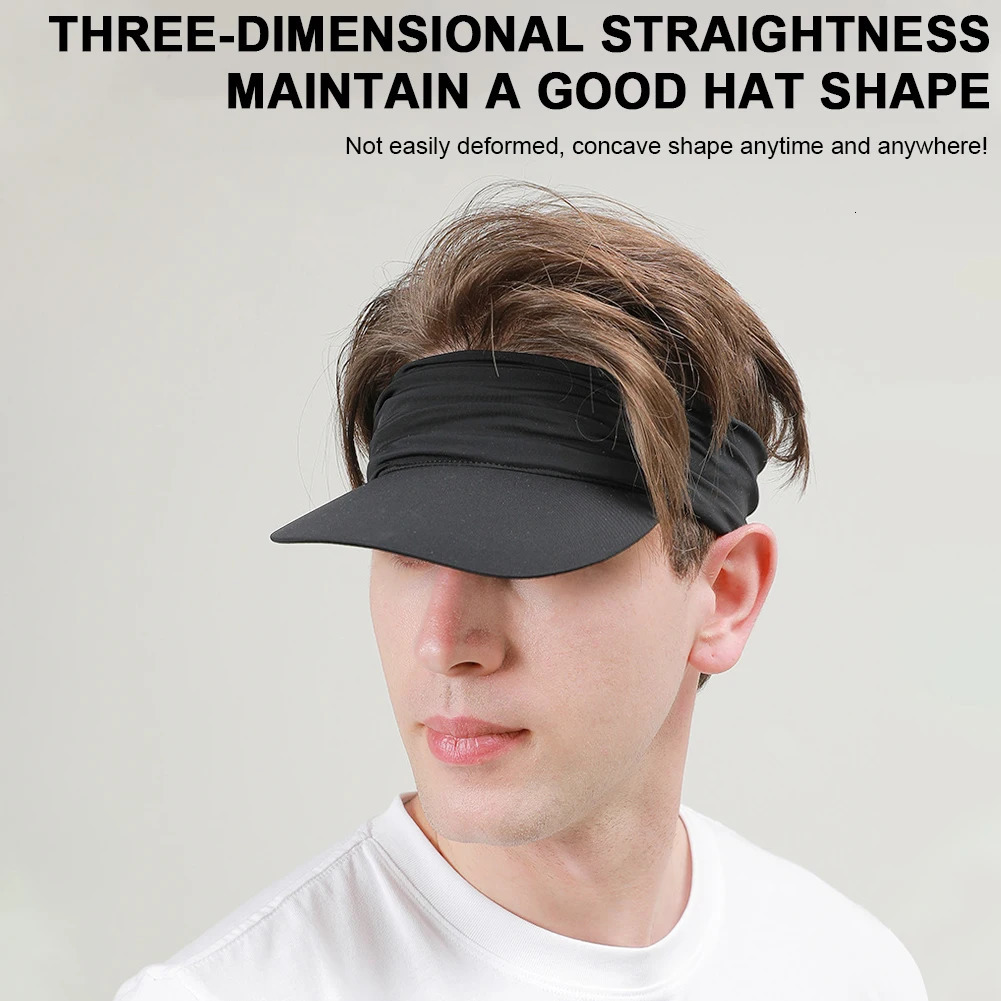 Sun Visor Hat Breathable Summer Sport Hat Anti-UV Outdoor Sports Hat Quickly Dry Cool Sun Cap for Tennis Running 250603