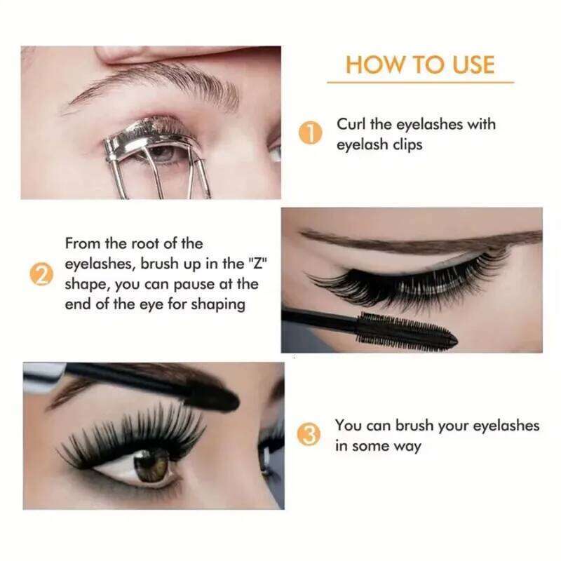 Waterproof 4D Mascara Thick Long Smudge-proof Plump Encrypted Long-lasting Curling Large Eye Makeup Tools free shipping