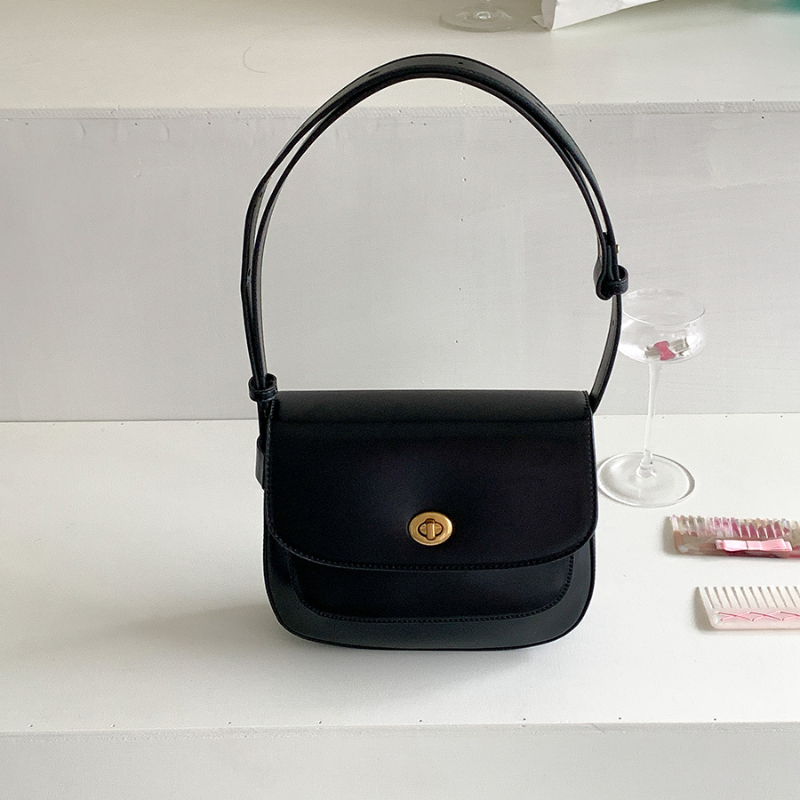 Chic Niche Ladies' PU Lock Closure Backpack Style Handbag for Casual Outings & Daily Use