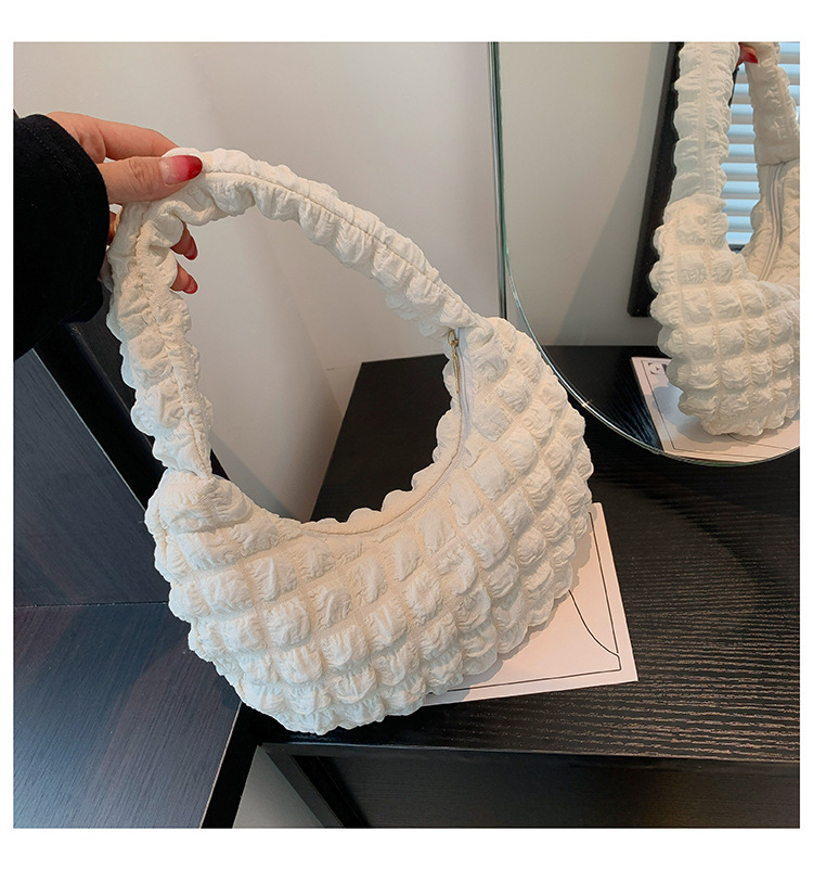 designer 2025 Early Autumn New Fashion Handbag Single Shoulder Underarm Bubble Plaid Bag Women's Bag Supports Wholesale and Mixed Orders