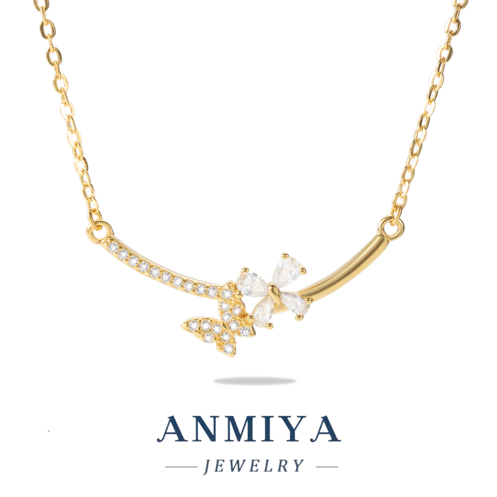 Custom Trendy Anti-Oxidized Silver Jewelry Adjustable 925 Necklace with Butterfly and Floral Flower Pendant for Daily Accessories