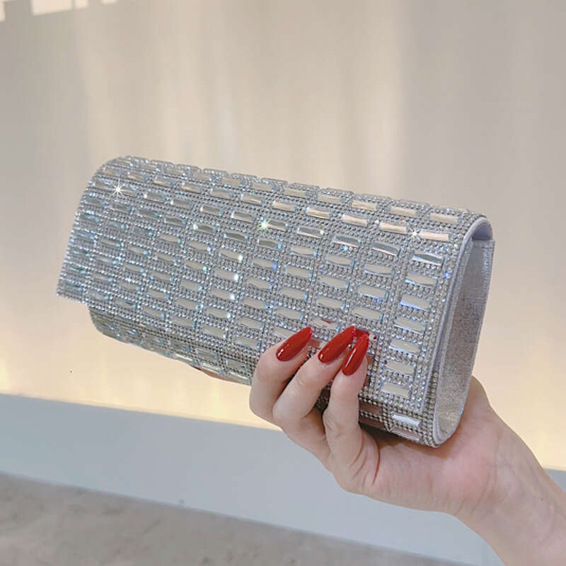 2025 New Sparkling Rhinestone Evening Versatile Banquet Bride Bag Inlaid Diamond Clutch Socialite High-end Handbag