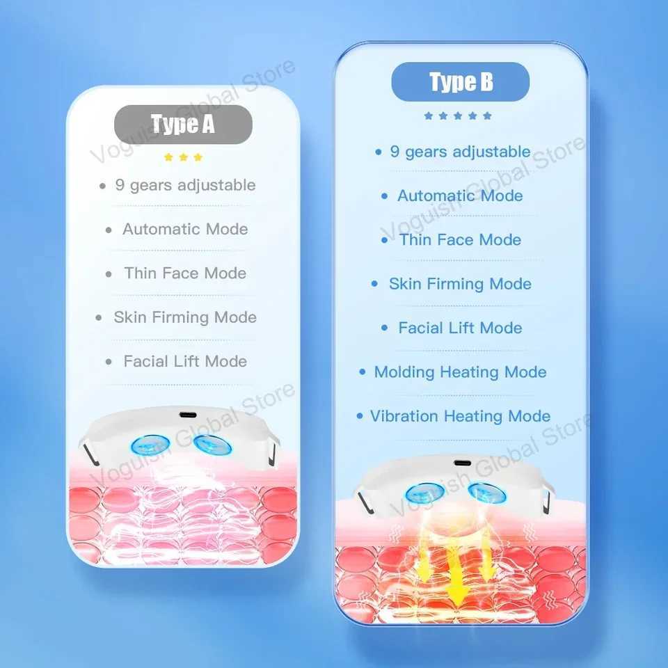 Double Chin Remover EMS Face Lifting Massager Anti Wrinkle Firming Facial Massager V-Face Lift Device Skin Care XJ250607