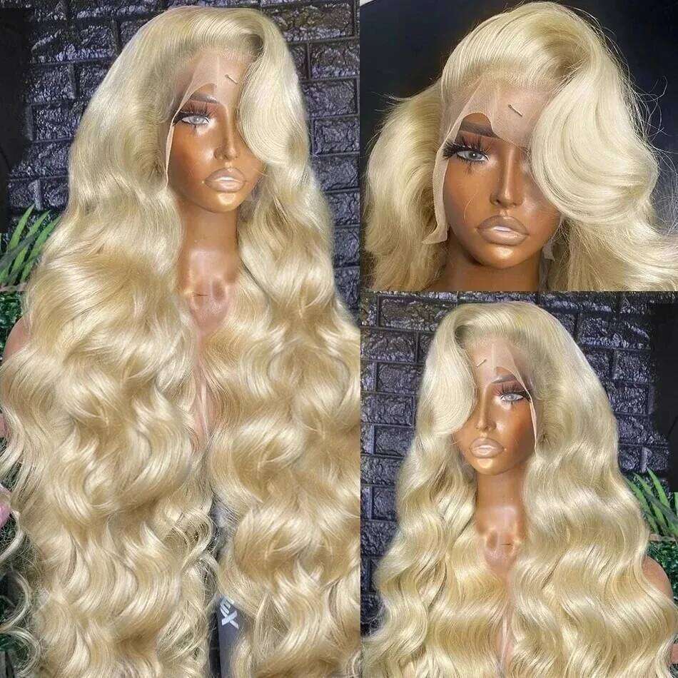 613 Blonde Body Wave Wigs 13x6 Hd Frontal Transparent 250 Density 13x4 Lace Front Human Hair Wig