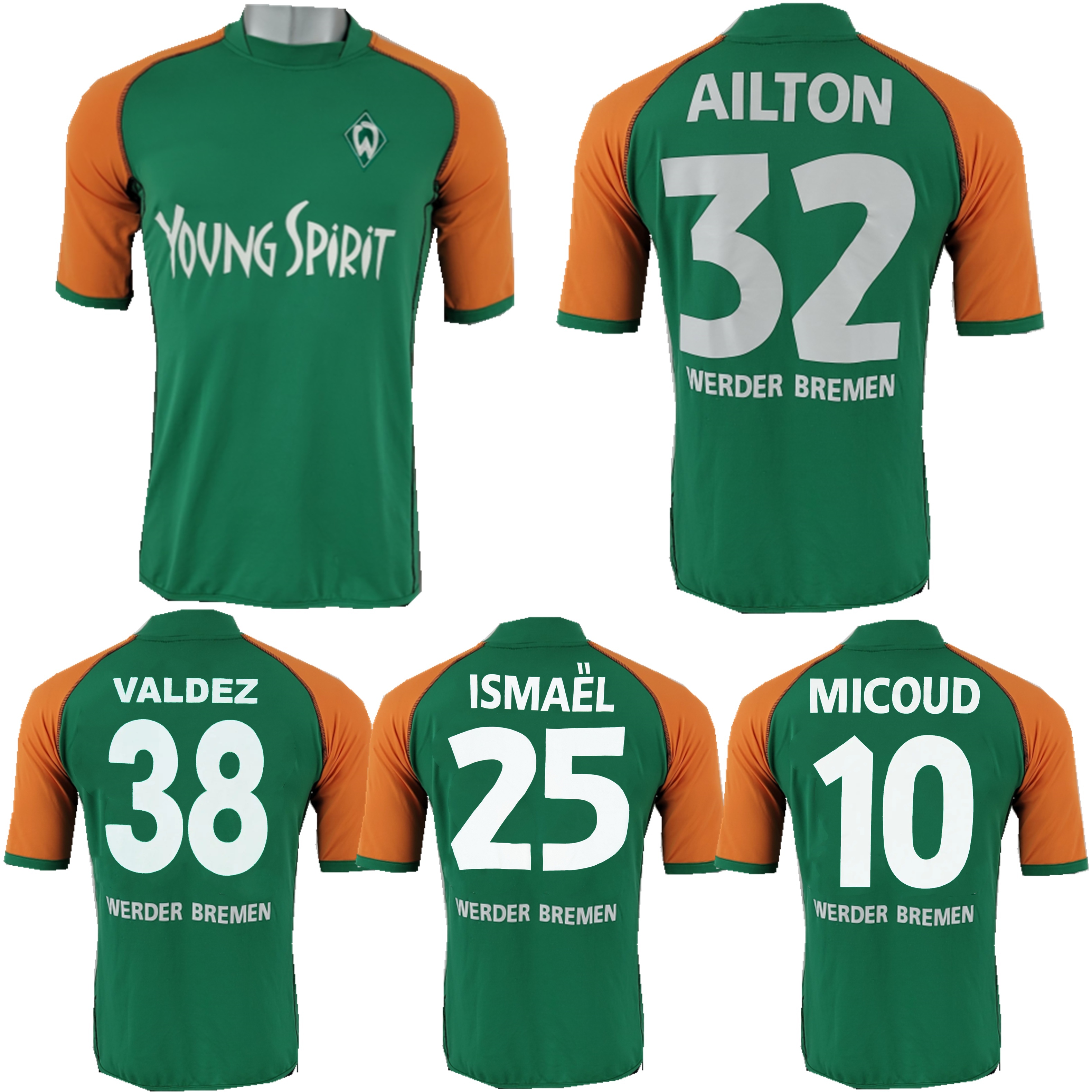 2003 2004 SV Werder Bremen retro soccer jerseys 03 04 Ailton KLASNIC MICOUD Valdez vintage classic football shirt
