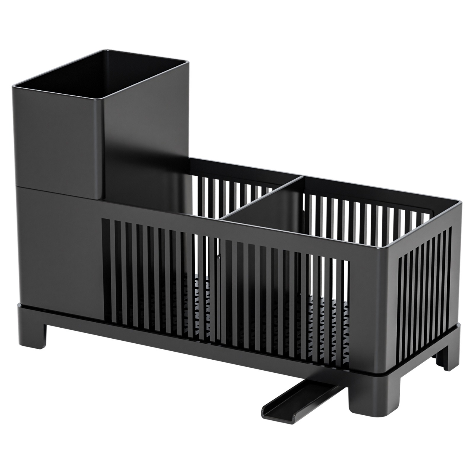 1 set of kitchen sink drainage rack with tube, multifunctional soap sponge rack with water guide pipe, suitable for sponges, detergents, cloths and br