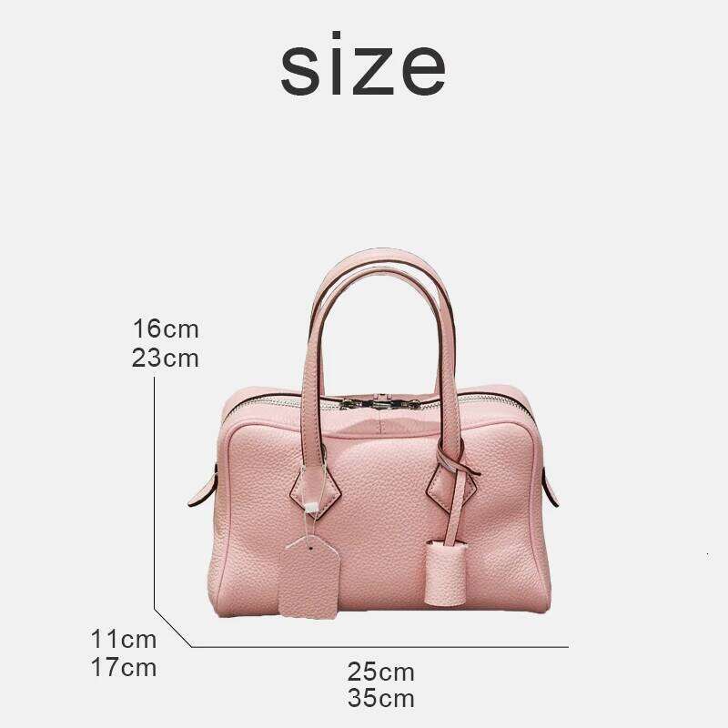 Women's Bags Designer Custom Initials Natural Cowhide Bowling Bags For Women Designer Handbags Purses New In Lock Top Handle Shoulder Bag