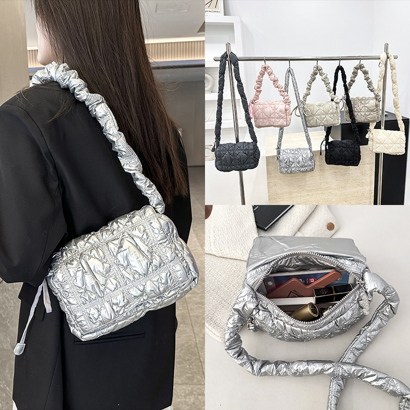 New pleated armpit bag fashion handbag designer women's shoulder bag lightweight casual Korean style fashion crossbody bag