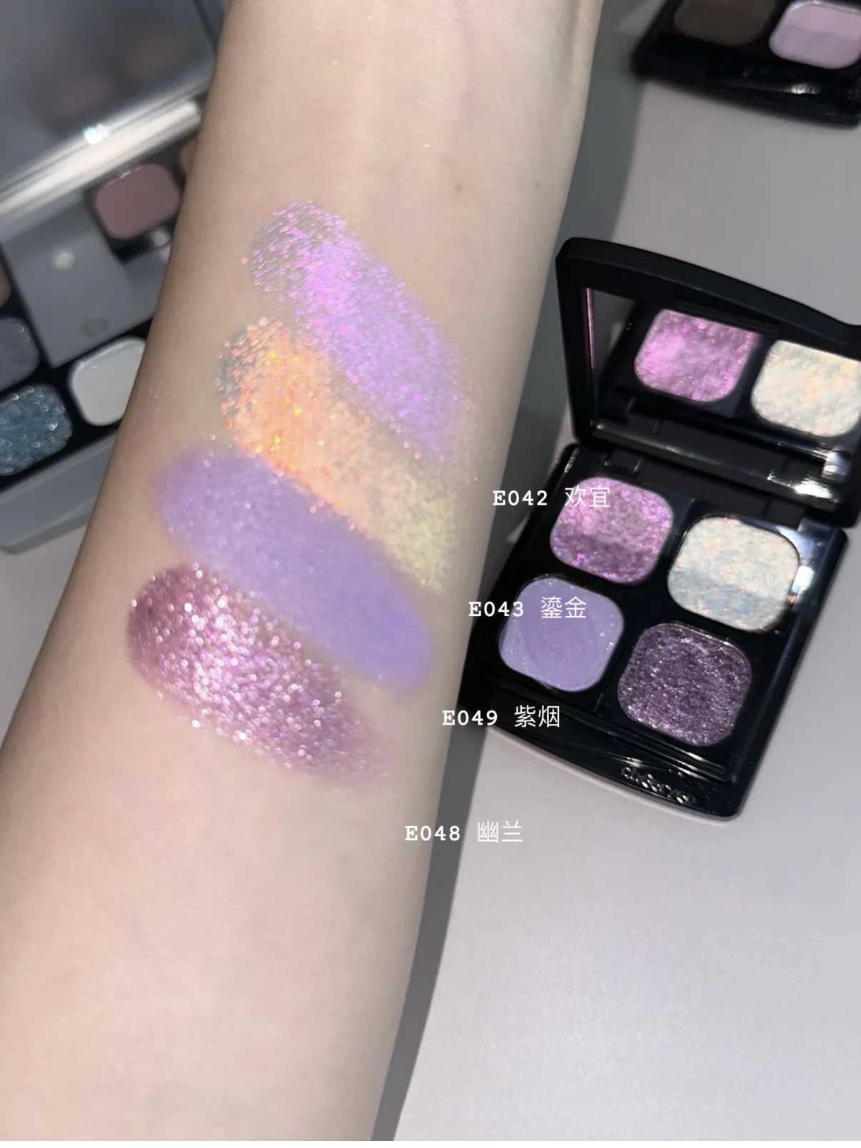 Qianyan Monochrome Eyeshadow Chameleon Highlight Pearlescent High Gloss Cheeryep Eye Shadow Matte Self Assembled Disk Halloween W250605