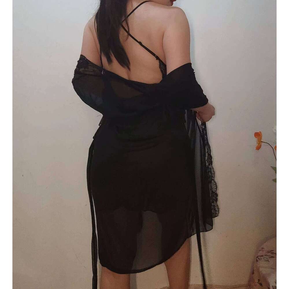 2024 New Hot Plus Size Sexy For Fat Woman Erotic Pamas Black Lace Lingerie Underwear 3Pcs