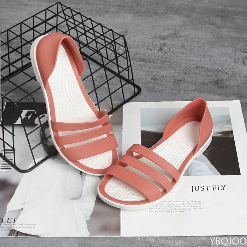 For Women Summer Flats Candy Color Casual Beach Outdoor Female Ladies Jelly Slippers Fashion OpenToed Slides Shoes 250605