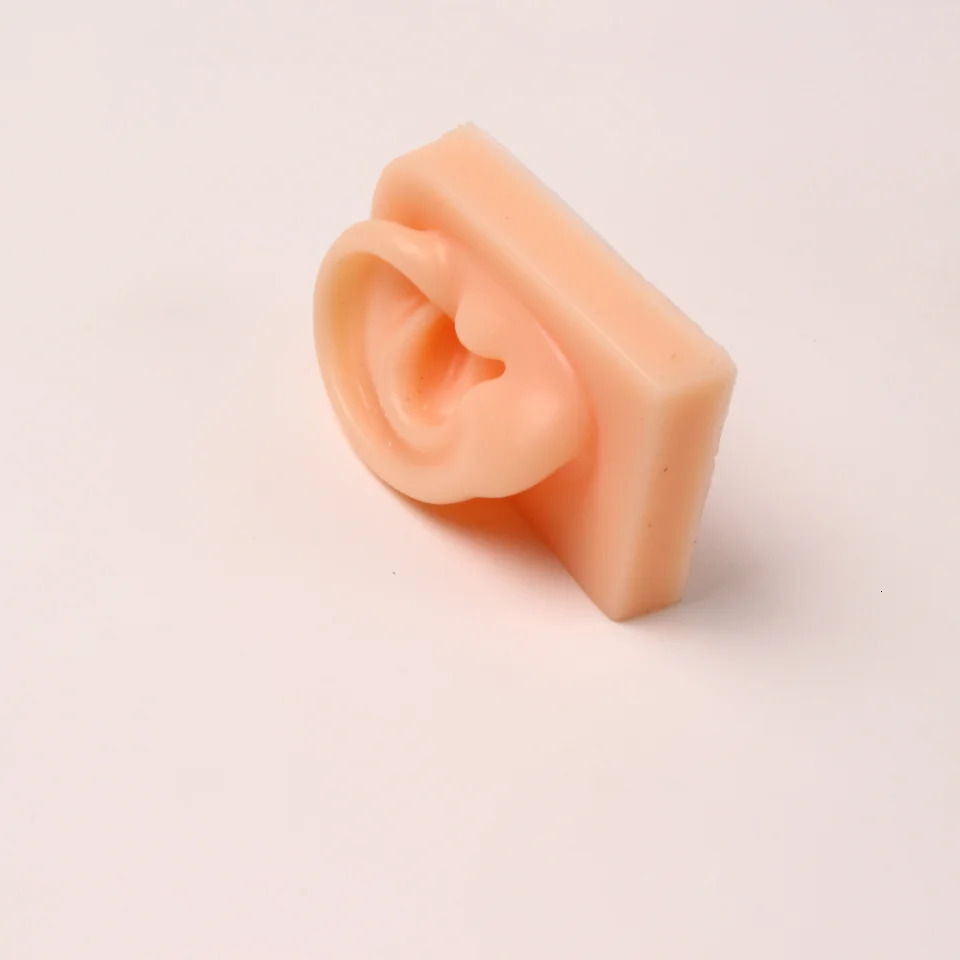 1PCS Silicone Ear Model Nose Lips Simulation Artificial Practice Skin For anent Makeup Piercing Training Tattoo Tools 250604