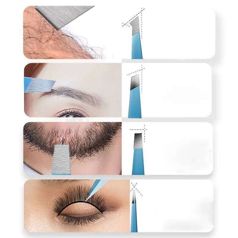 1 Pcs 4 Styles Eyebrow Tweezer Colorful Beauty Fine s Puller Stainless Steel Slanted Eye Brow Clips Removal Makeup Tools free shipping