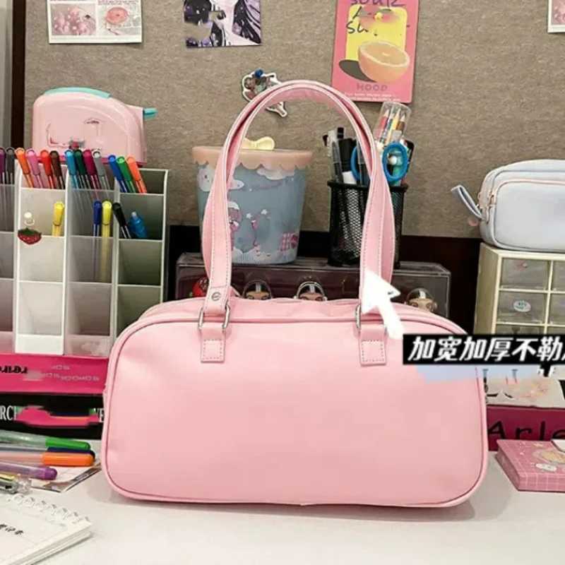 New Niche Design JK Uniform Ulzzang Shoulder Bag for Girls Y2K Carto Handle Bag Womens Bow Harajuku Cute Ita BagXJ250605