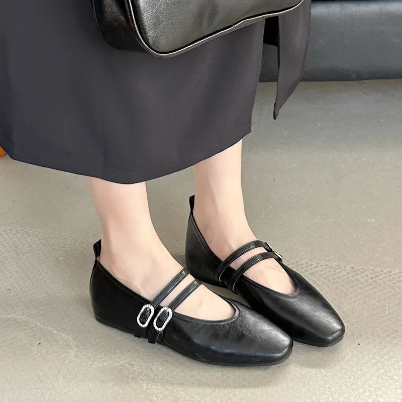 Female Shallow Fashion Buckle Strap Footwear In 2025 Ladies Flats With Shoes Flats Mary Janes Shoes For Women 250603