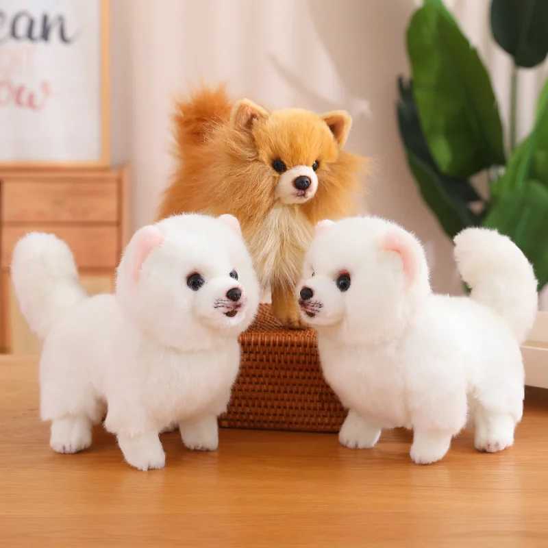 New Premium Cute Plush Pomeranian Dog Real Life Toystuffed Animals Soft Puppy Pet Doll Children Kids Girls Lovely Gift R250605