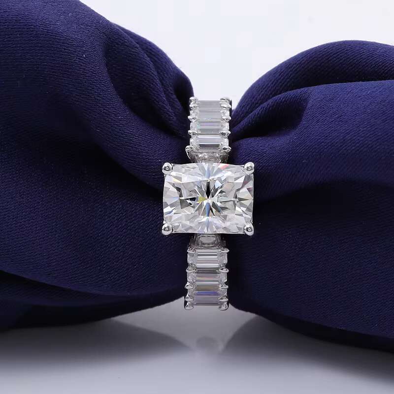 14k Gold Elongated Cushion Cut Moissanite Ring Fine Jewelry Rings for Women Custom Jewelry Moissanite Jewelry