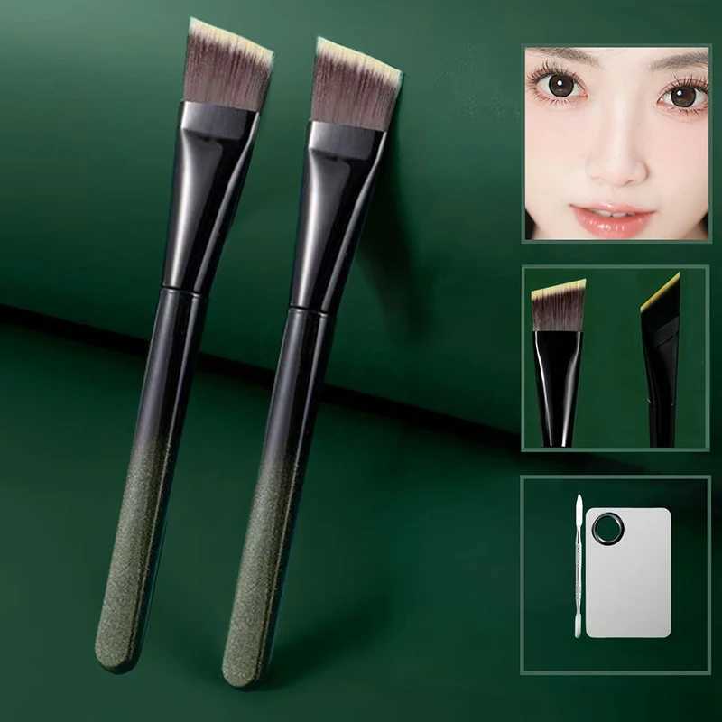 Flat Foundation Makeup Brush Set Powder Puff Base Makeup Color Palette Makeup Tool Kits Cosmetics W250605