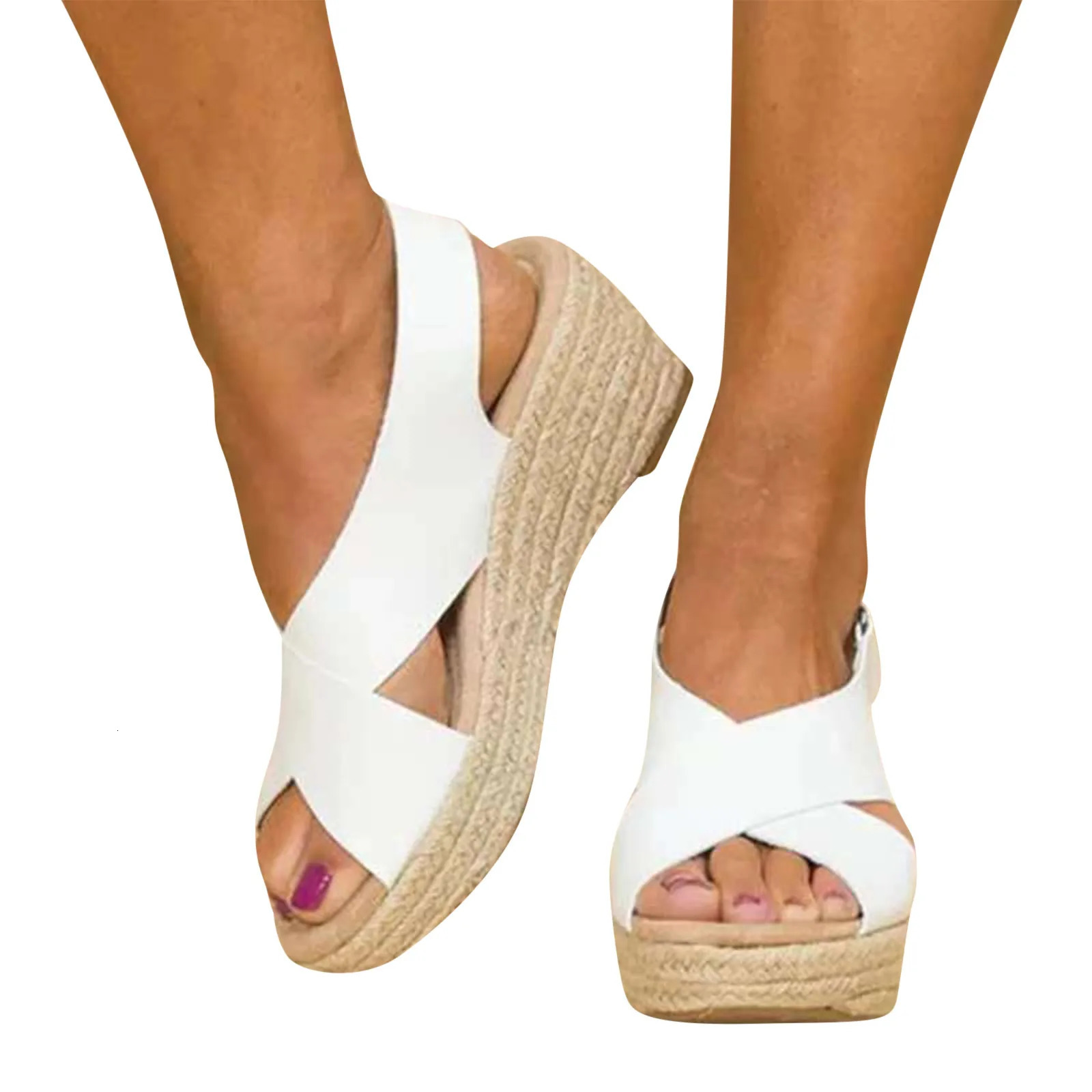 Fashion Womens Wedge Shoes Casual Comfortable Peep Toe Platform Sandals Elegant Women Heels Summer Sandals 250605