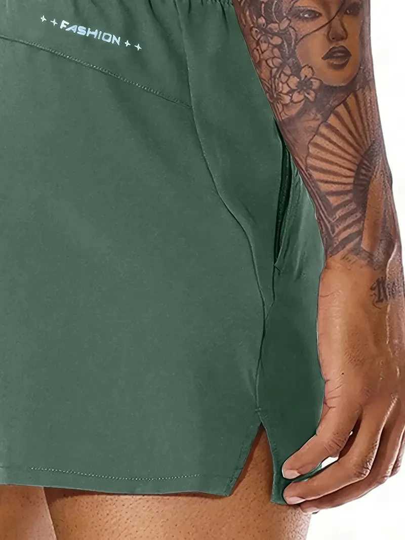 Men 2025 New Summer Beach New Models Solid Color Fashion Leisure Comfortable Elastic Waist Double Pockets Cool Sports Shorts XJ250605