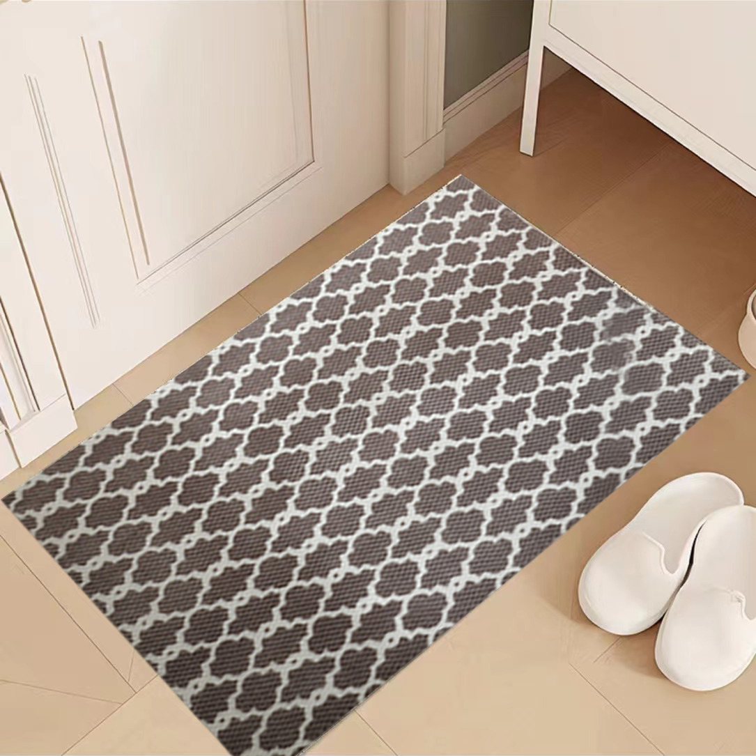 VIKAMA Simple Style Comfortable Doormat Geometric Patterns Non-Slip Home Decor Rugs Applicable Entrance Mats