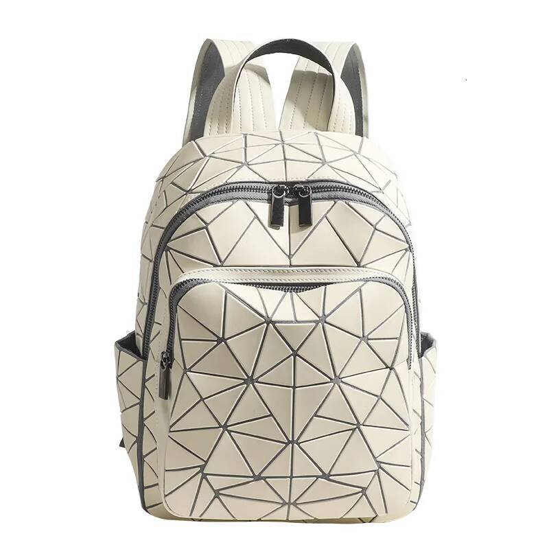 New Korea female Backpacks Women Large Capacity Geometric Female Drawstring Holographic Backpack School Bag