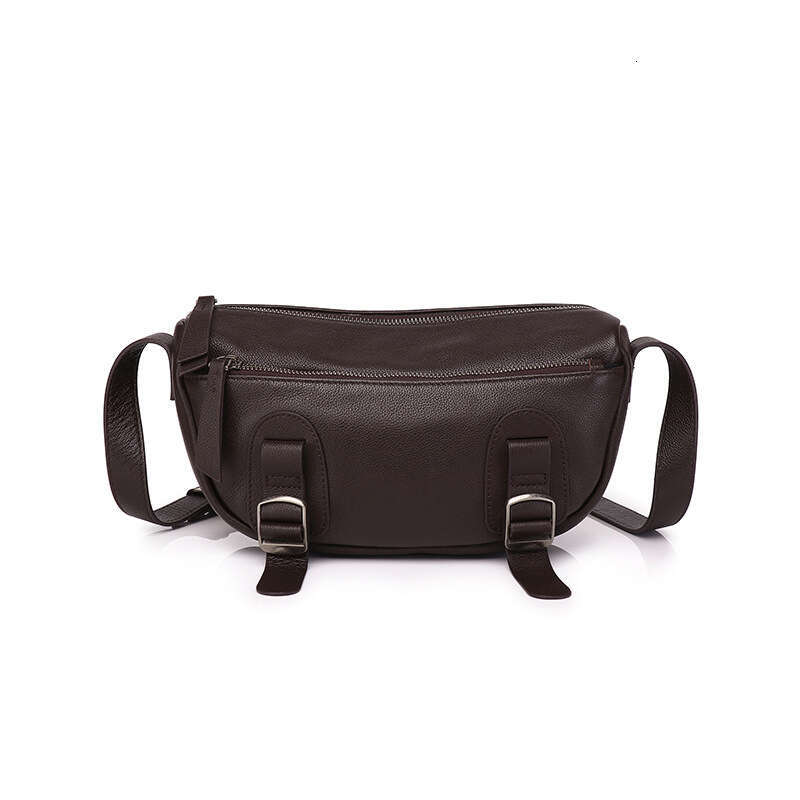 Multi-Compartment Motorcycle Bag For Women Casual Wide Strap Crossbody Double Chain Single Shoulder Bag Stylish Versatile Design