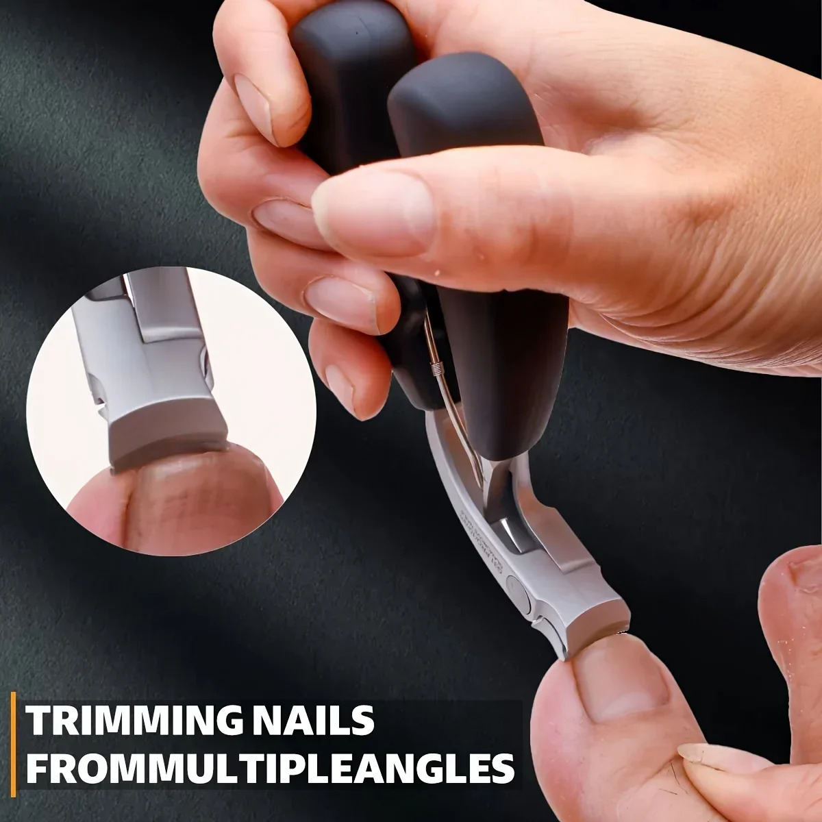 Dont Bend to Cut Toenail Stainless Steel Elbow Nail Clippers with Large Opening Nail Clippers Set Nail Cutter Pedicure Tools 250517