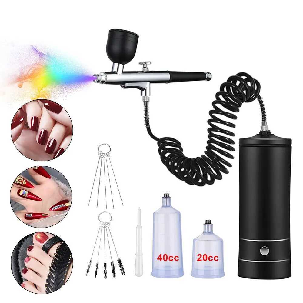 Black Oxygen Injection Device Handheld Electric Spray Gun High Pressure Nano Oxygen Injector Household Spray Beauty Instrument XJ250607