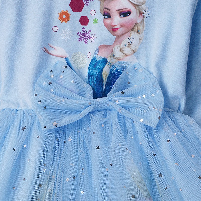 DISNEY infant designer clothes baby girl designer clothes Frozen Elsa princess Little girl dress princess outfit birthday party clothing comfortable s