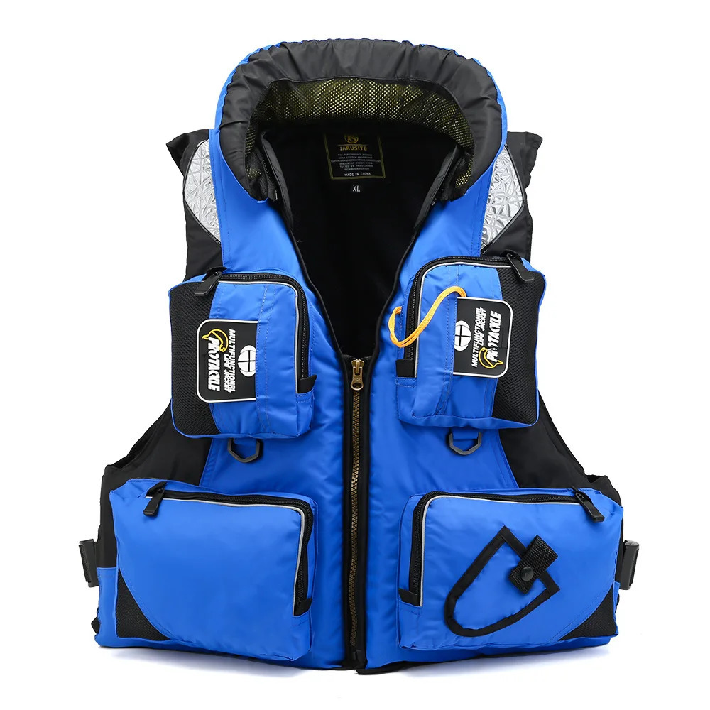FX L-XXL Professional Life Jacket Vest Fishing Polyester Adult Safety Life Jacket Survival Life Vest Swimming Boating Drifting 250528