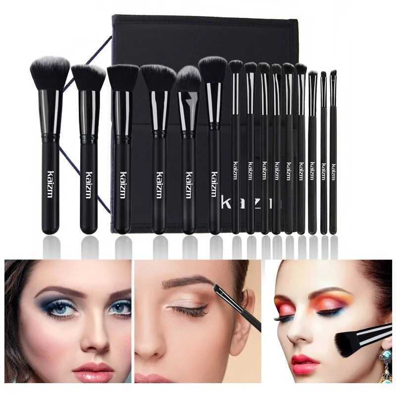 15 Makeup Brush Set Black Makeup Brush Complete Eyeshadow Brush Foundation Brush Beauty ToolsW250605