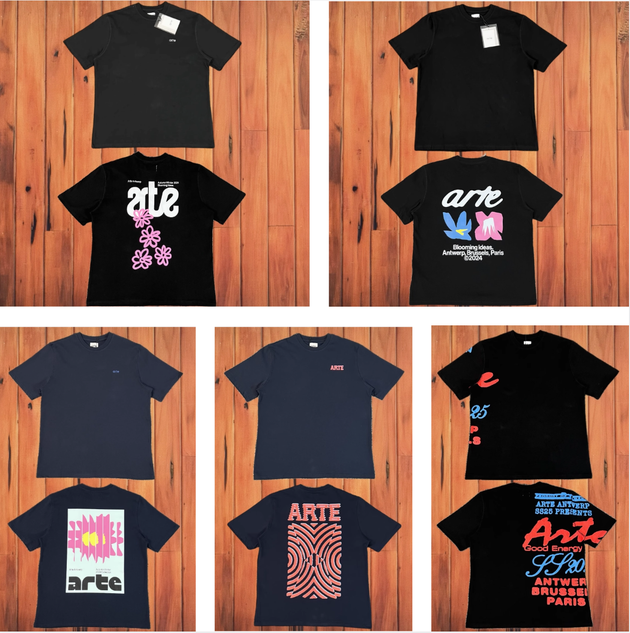 Men's T-shirt designer T-shirt ARTE New Letter Printed Round Neck Short Sleeve T-shirt Y2K Trendy Loose Men's and Women's Casual Top Large Cotton