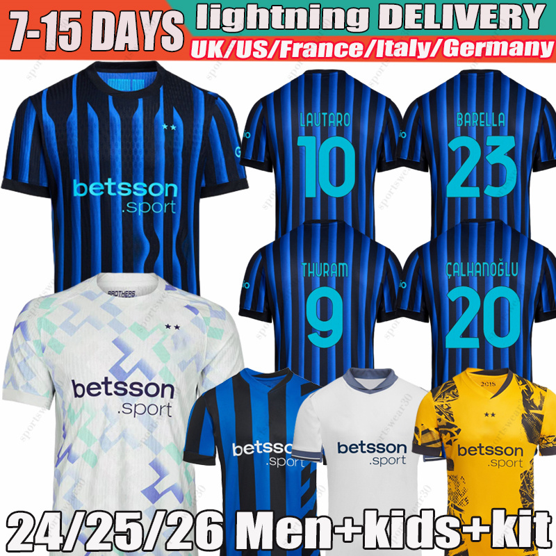 24/25 maglia inters Final LAUTARO THURAM ROSSI BARELLA Soccer Jerseys Special Edition BASTONI PAVARD DIMARCO FRATTESI 2025 Football Shirt Mens kids kit uniform