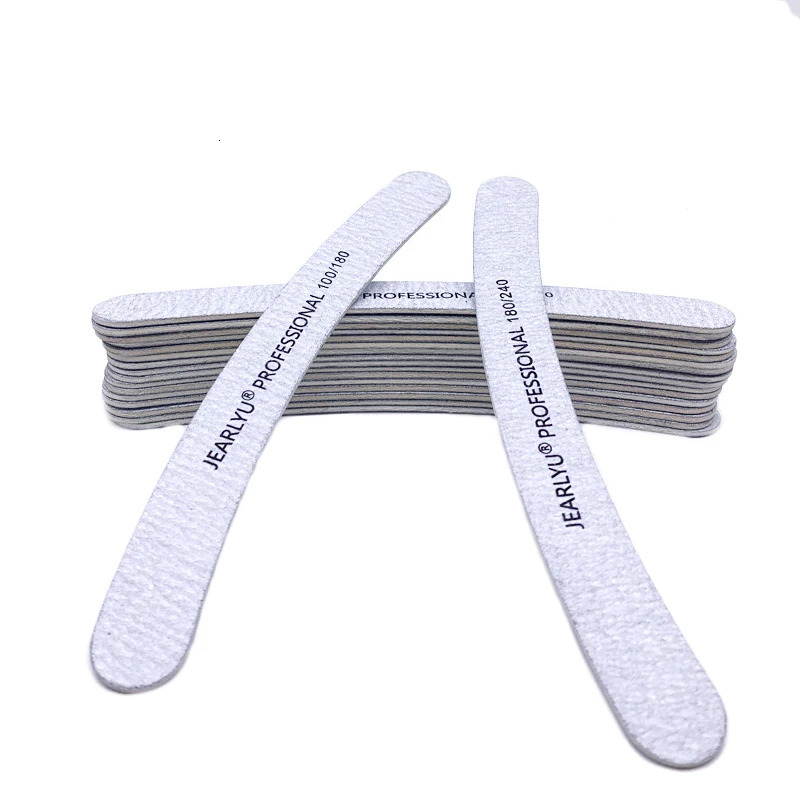 100/180/240 Nail File Professional 10Pcs/lot Portable Manicure Pedicure All UV Gel Banana Grey Pilniczek Do Paznokci Disposable 250605