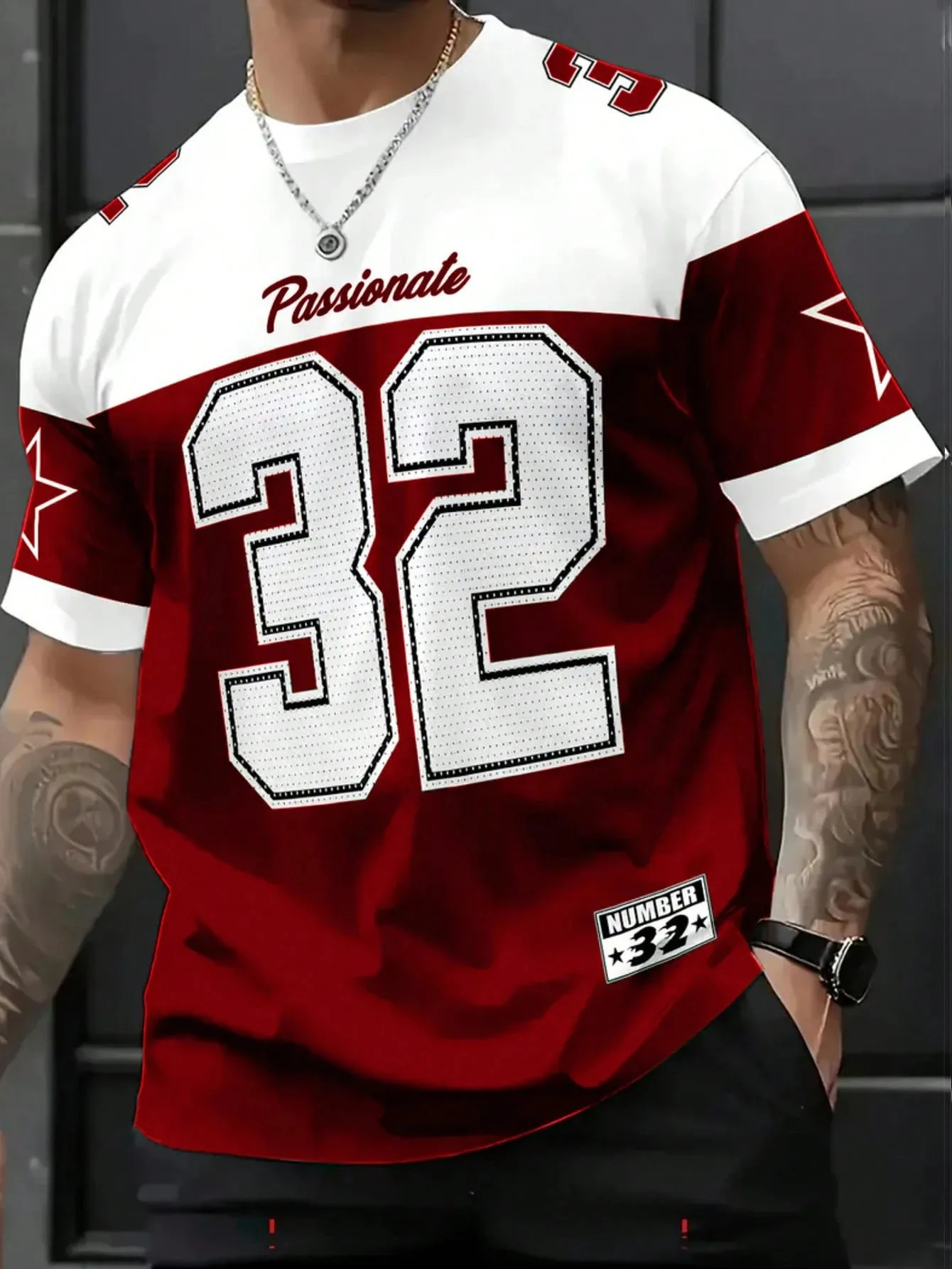 Summer mens casual digital printed round neck short sleeved Tshirt comfortable breathable and quick drying fabric 250605