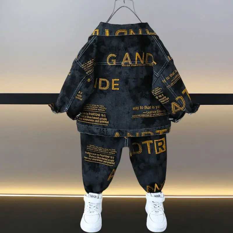 New Spring Autumn Baby Clothes Suit Boys Outfit Sets Korean Baby Boys Coat + Pants Sets Childrens Set 2 To 7 years Kids Outfits R250605