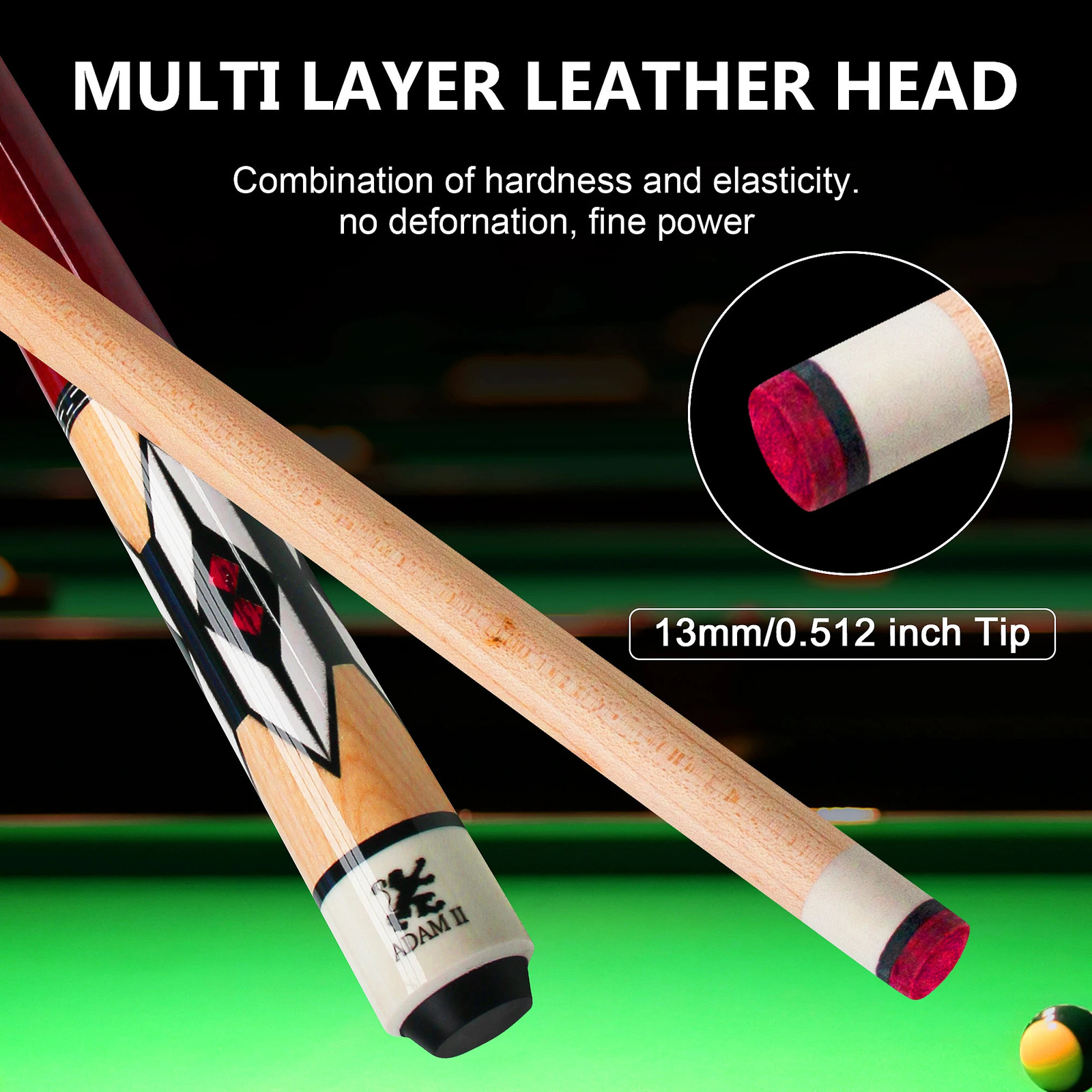 Premium Canadian Hard Maple Pool Cue 13mm Tip Steel Quick Connect Ideal for Nine Ball and Carom Billiards Skill Training 251106
