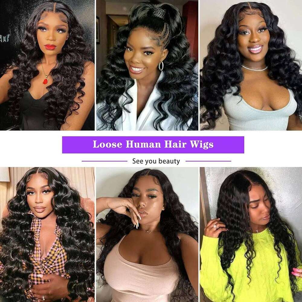 13x4 Frontal Loose Wave Human Brazilian13X4 Front Hair Wigs For Women on sale Transparent HD Lace