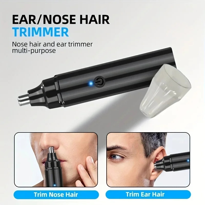 LED Portable Display Home Nose Hair r Electric Nose Hair Trimmer USB Charging Safety Face Hair Cleaning Care Kit 2025 250604