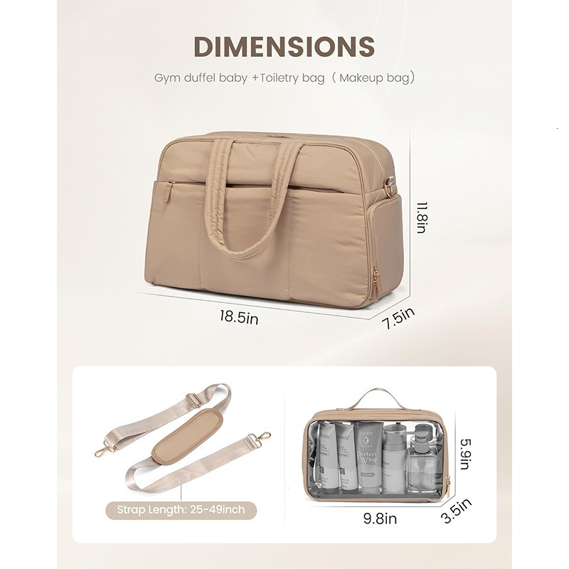 New Duffel Shoe Compartment Gym with Wet Pocket Women's Weekend Travel Bag Waterproof