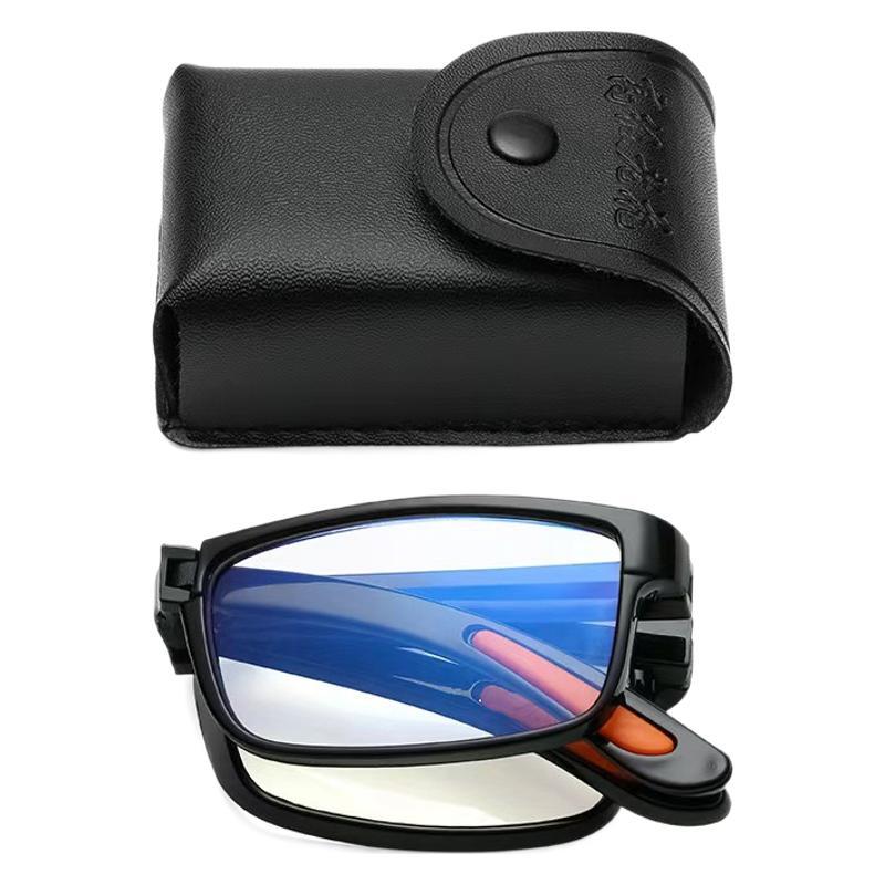 Reading Glasses New TR90 Ultra-Light Blue Light Blocking Reading Glasses Anti-Blue Light Frameless Smart Focus Crystal Appearance With Case