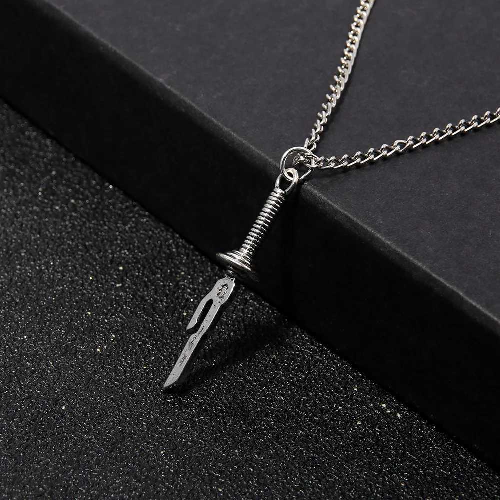 Anime Jujutsu Kaisen Fushiguro Toji Sword Necklace Spear of Tianri Knife Pendant Cosplay Necklaces For Unisex Choker JewelryXJ250604